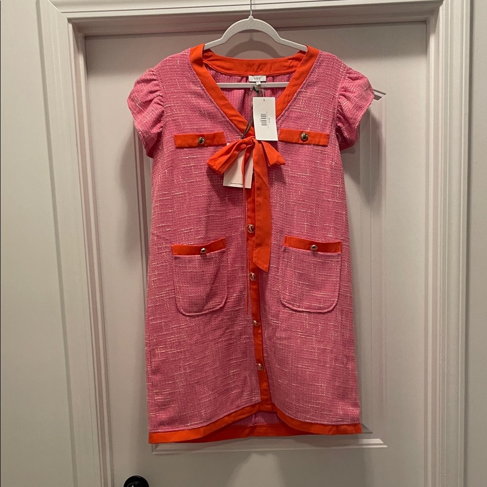 NWT VOY Pink and Orange Mini Dress from AVARA